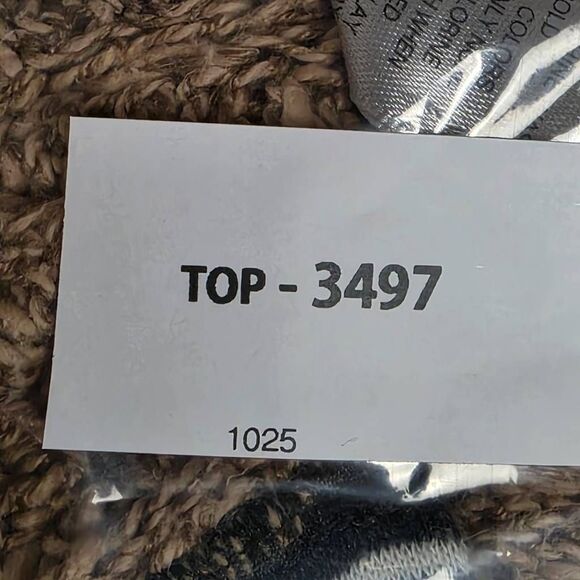 BKE S Tan Knit Sweater with Striped Long Sleeves - Picture 7 of 7